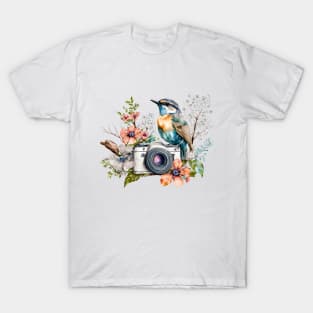 Spring Floral Camera T-Shirt